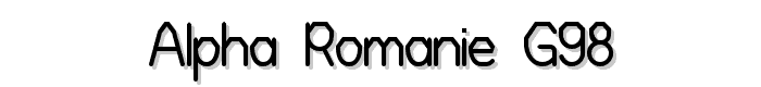 Alpha Romanie G98 font
